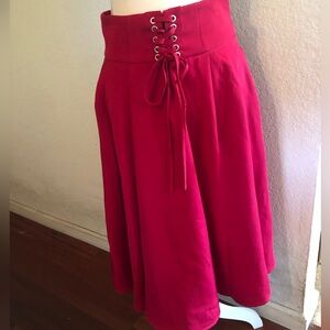 Belle Poque Red Vintage Retro style skirt